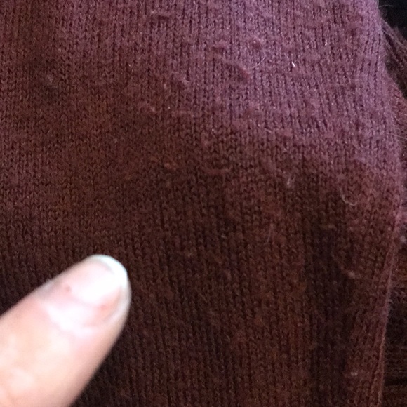 George Burgandy Wine Oversized Open Faced Long Sleeve Cardigan size XS - Picture 11 of 11